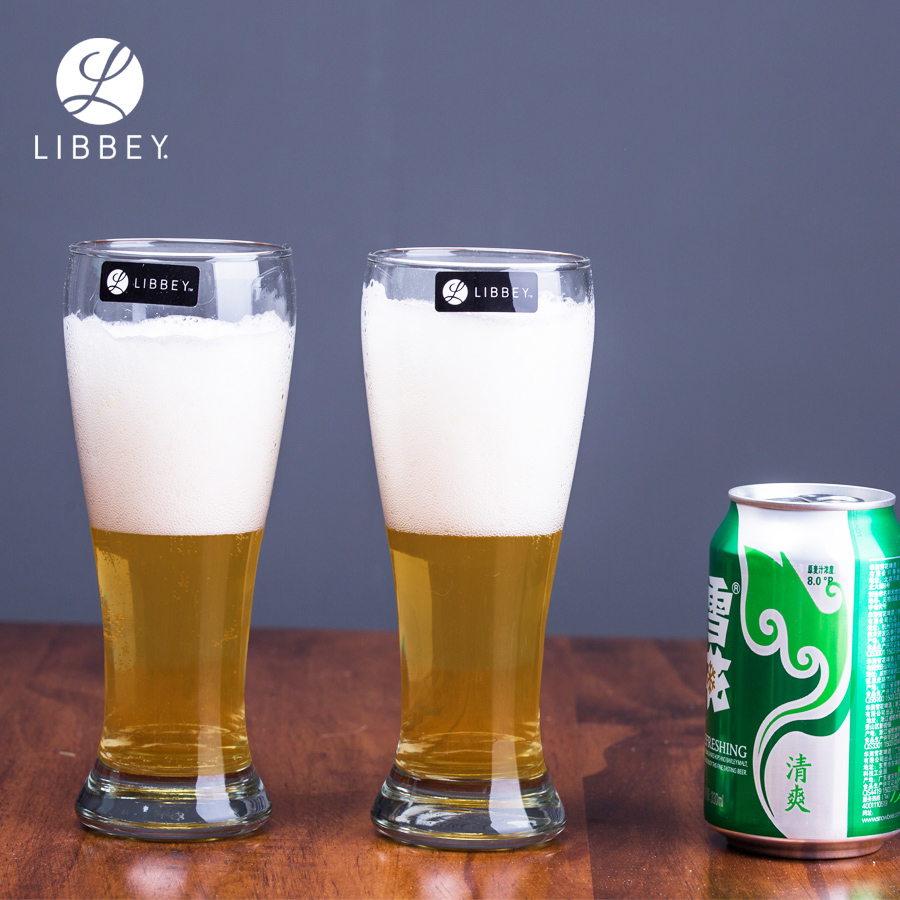 libbey/利比 大力士啤酒杯玻璃扎啤大号加厚创意果汁杯 1614 414ml