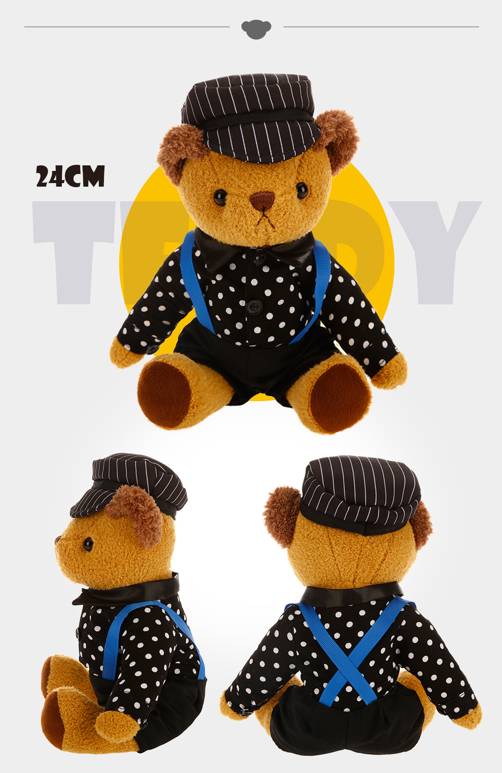 teddyfrieds teddy波點毛絨玩具泰迪熊公仔玩偶生日禮物 58cm 尺寸